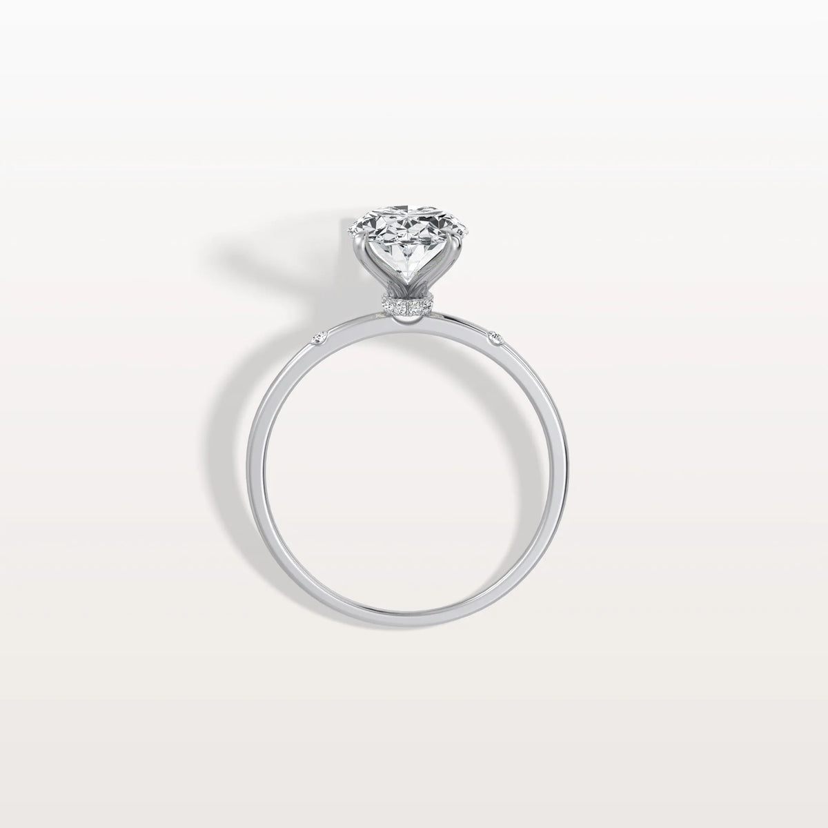 2CT Oval Lab Grown Diamond Hidden Halo Engagement Ring - Rings