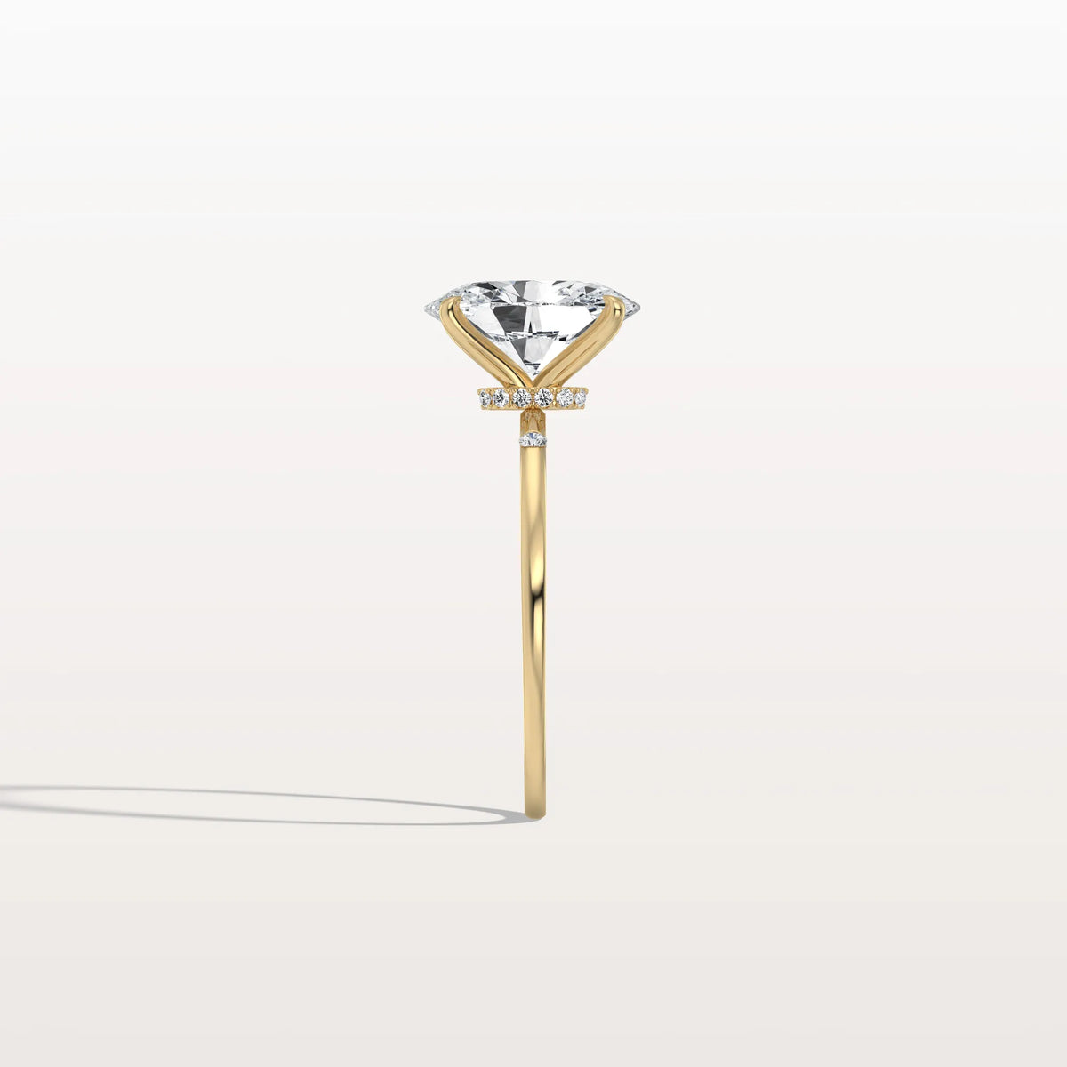 2CT Oval Lab Grown Diamond Hidden Halo Engagement Ring - Rings