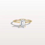 1CT Emerald Cut Lab Grown Diamond Engagement Ring - Rings