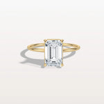 2CT Emerald Cut Lab Grown Diamond Engagement Ring - Rings