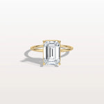 3CT Emerald Cut Lab Grown Diamond Engagement Ring - Rings