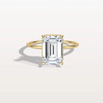 3CT Emerald Cut Lab Grown Diamond Engagement Ring - Rings