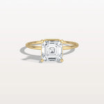 2CT Asscher Cut Lab Grown Diamond Ring With Basket Setting - Rings