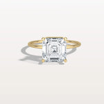 3CT Asscher Cut Lab Grown Diamond Ring With Basket Setting - Rings