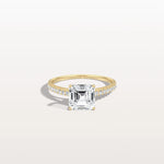 Asscher Cut Pave Solitaire 2CT Lab Grown Engagement Ring - Rings