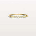 Minimalist Bead Accent Lab Grown Diamond Ring - Rings