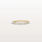 Half Eternity Lab Grown Diamond Ring - Round Cut Stackable Wedding Band - Rings