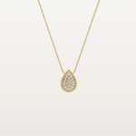 Lab Grown Diamond Teardrop Necklace in 14K Gold/Platinum - Necklaces