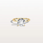 2CT Round Lab Grown Diamond Ring In 14K Gold - Rings