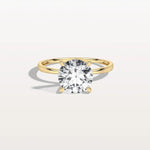 2CT Round Lab Grown Diamond Ring In 14K Gold - Rings