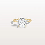 3CT Round Lab Grown Diamond Ring In 14K Gold - Rings