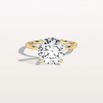 3CT Round Lab Grown Diamond Ring In 14K Gold - Rings