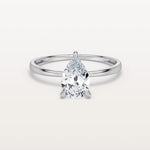 1CT Pear Cut Lab Diamond Engagement Ring In 14K Gold - Rings