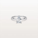 1CT Pear Cut Lab Diamond Engagement Ring In 14K Gold - Rings