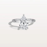 2CT Pear Cut Lab Diamond Engagement Ring In 14K Gold - Rings