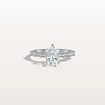 1CT Two - Tone Pave Pear Lab Grown Diamond Ring - Rings