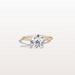 2CT Hidden Halo Lab Diamond Engagement Ring With Side Accents - Rings