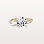 2CT Hidden Halo Lab Diamond Engagement Ring With Side Accents - Rings