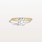 1CT Round Lab Grown Diamond Double Hidden Halo Ring - Rings