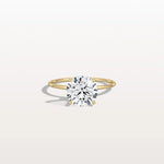 2CT Round Lab Grown Diamond Double Hidden Halo Ring - Rings