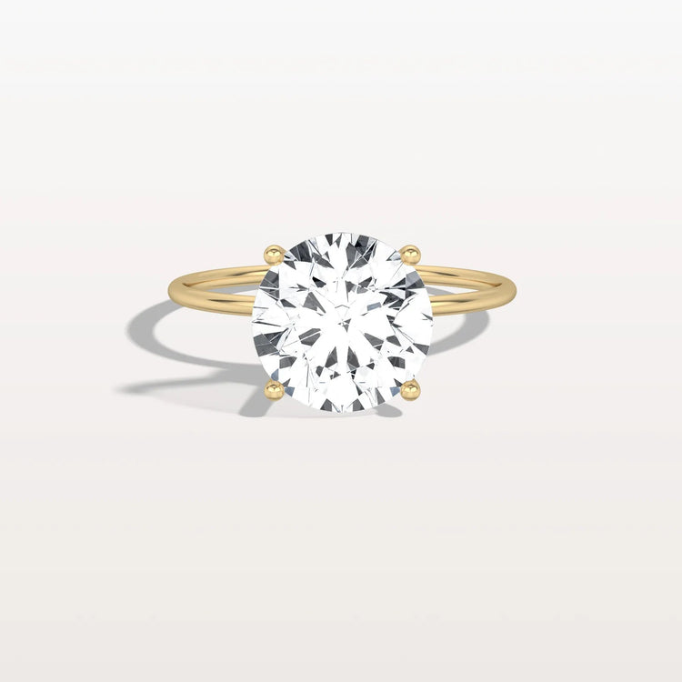 3CT Round Lab Grown Diamond Double Hidden Halo Ring - Rings
