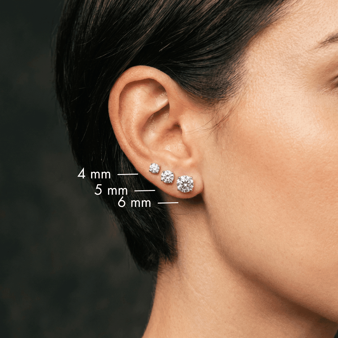 How Big Are 4mm, 5mm, 6mm Stud Earrings? (Real Size Comparison Guide) - Leonids