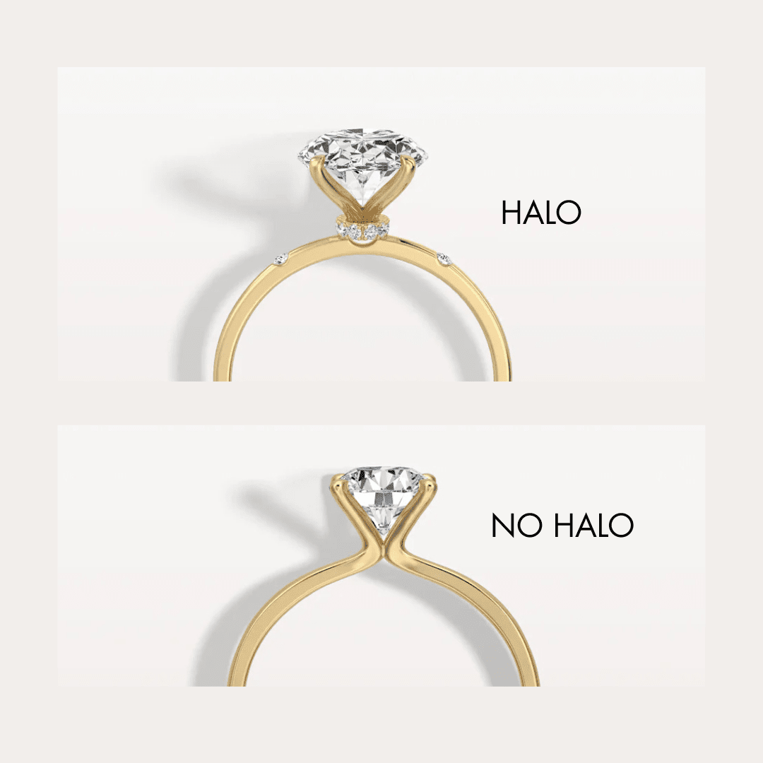 Halo vs Hidden Halo vs No Halo: Which Engagement Ring Setting Wins? - Leonids