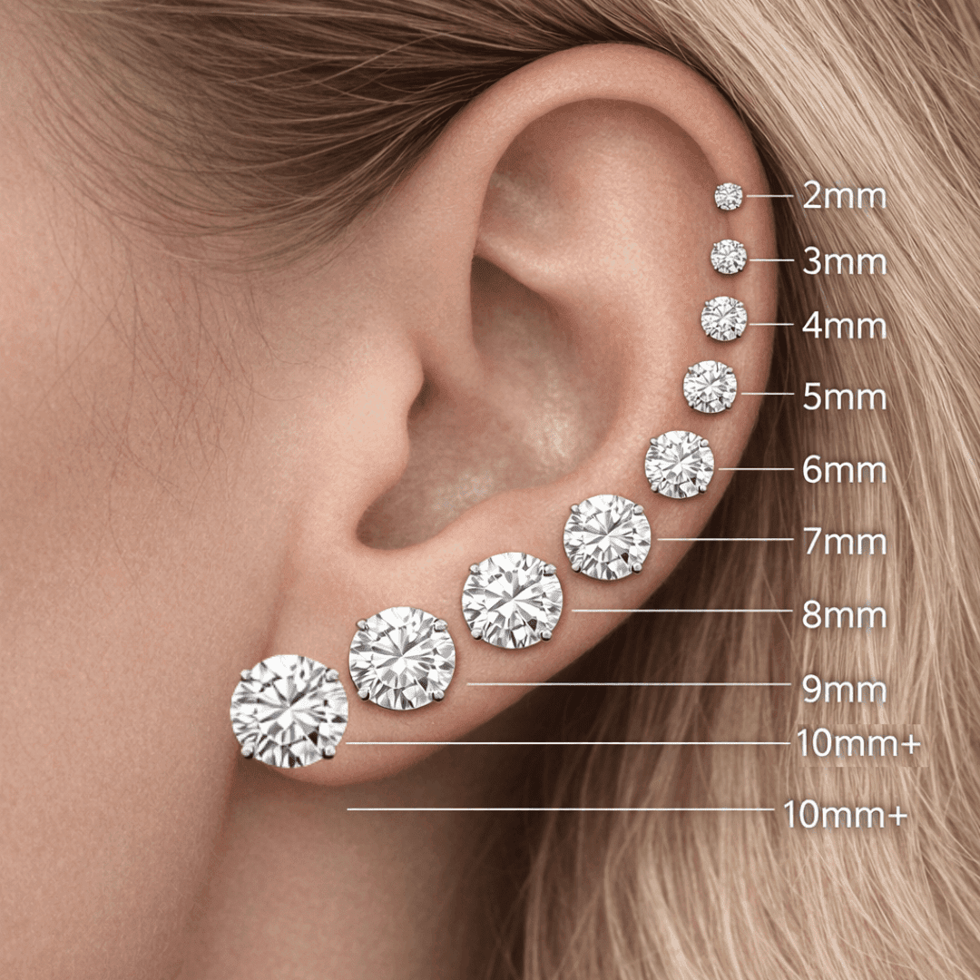 Earring Stud Size Chart (MM): Complete Guide to Choosing the Right Size - Leonids