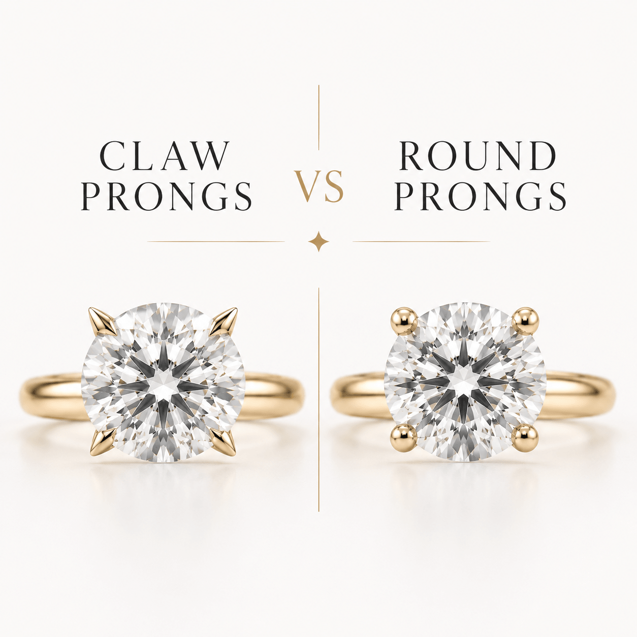 Claw Prongs vs Round Prongs: Which Prong Style Is Right for Your Engagement Ring? - Leonids