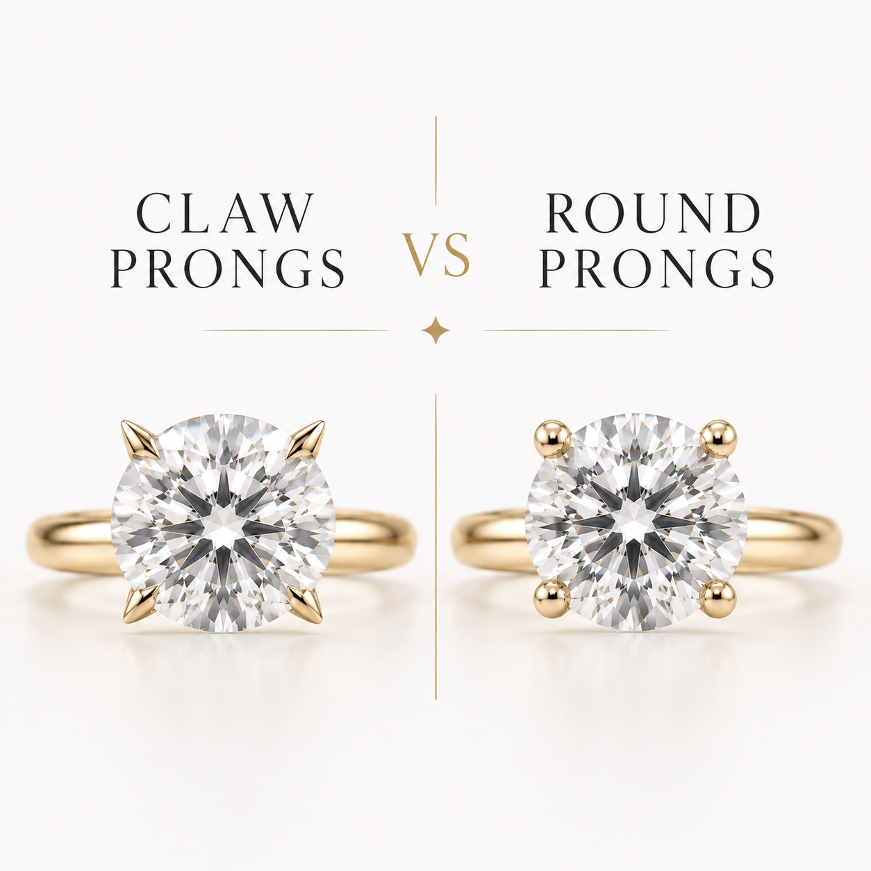 Claw Prongs vs Round Prongs: Which Prong Style Is Right for Your Engagement Ring?