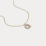 Sterling Silver Initial Letter Necklace – Bubble Pendant - Necklaces