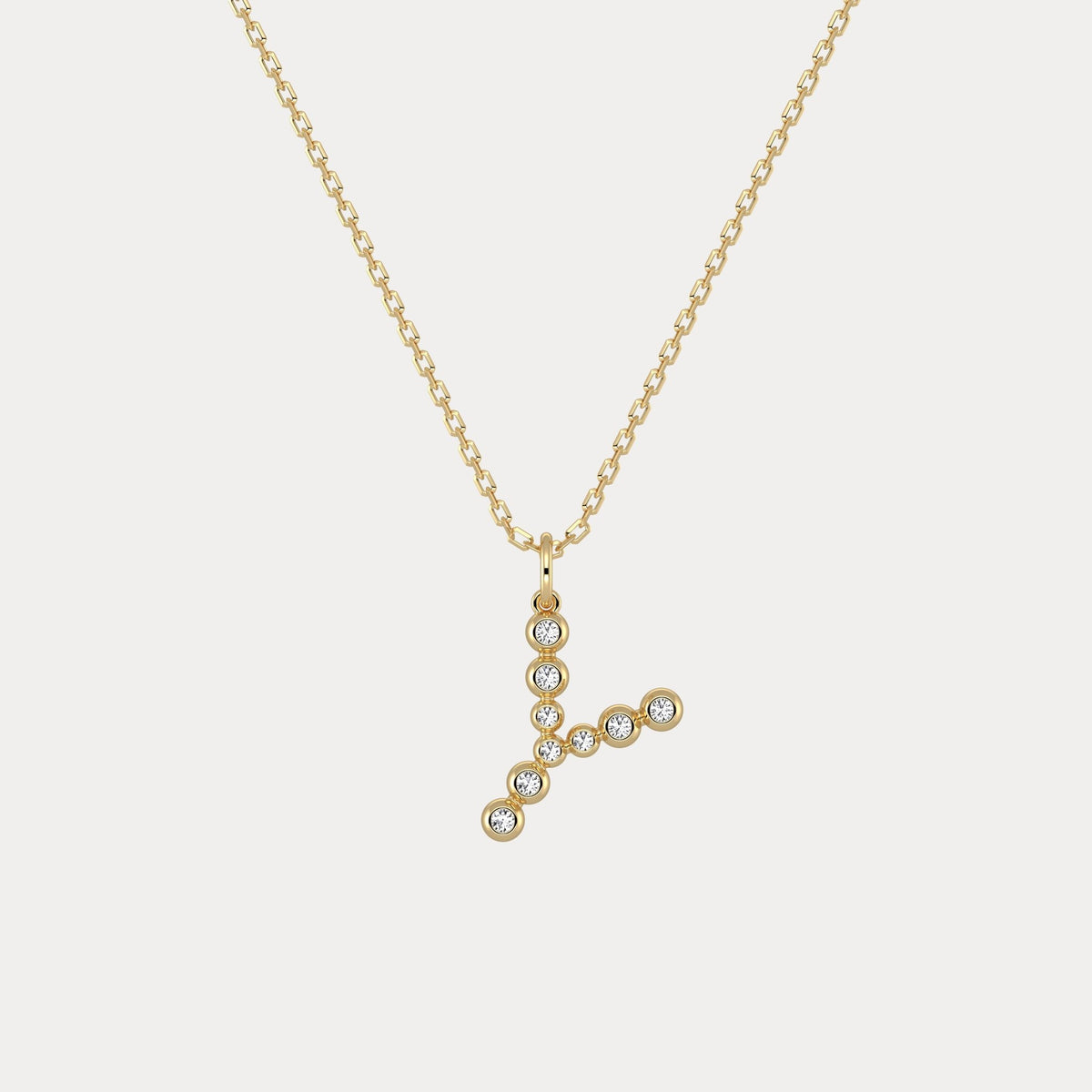 Sterling Silver Initial Letter Necklace – Bubble Pendant - Necklaces