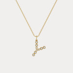 Sterling Silver Initial Letter Necklace – Bubble Pendant - Necklaces