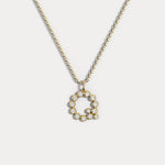 Sterling Silver Initial Letter Necklace – Bubble Pendant - Necklaces