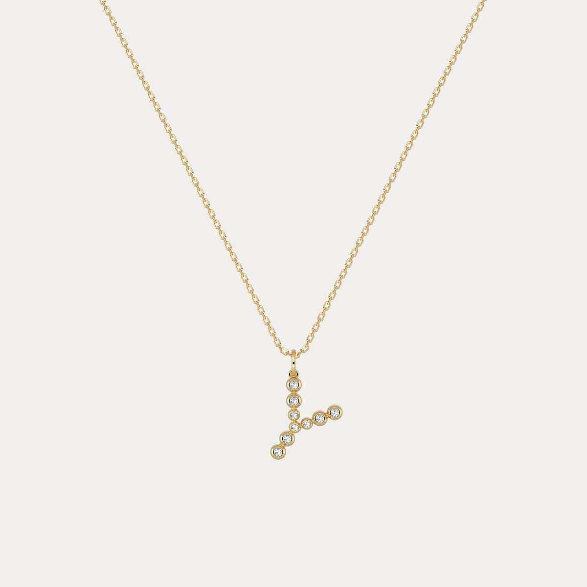 Sterling Silver Initial Letter Necklace – Bubble Pendant - Necklaces