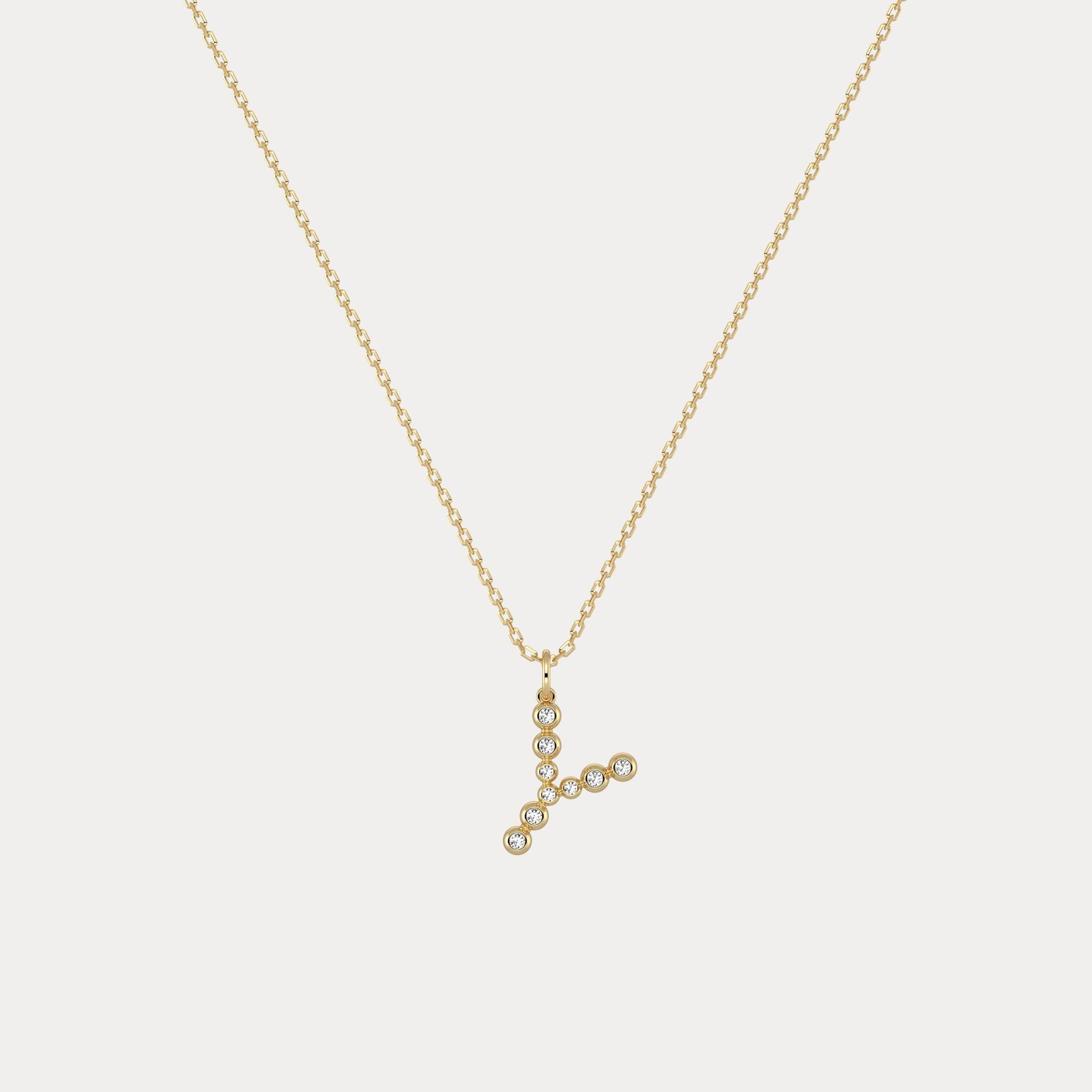 Sterling Silver Initial Letter Necklace – Bubble Pendant - Necklaces
