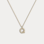 Sterling Silver Initial Letter Necklace – Bubble Pendant - Necklaces