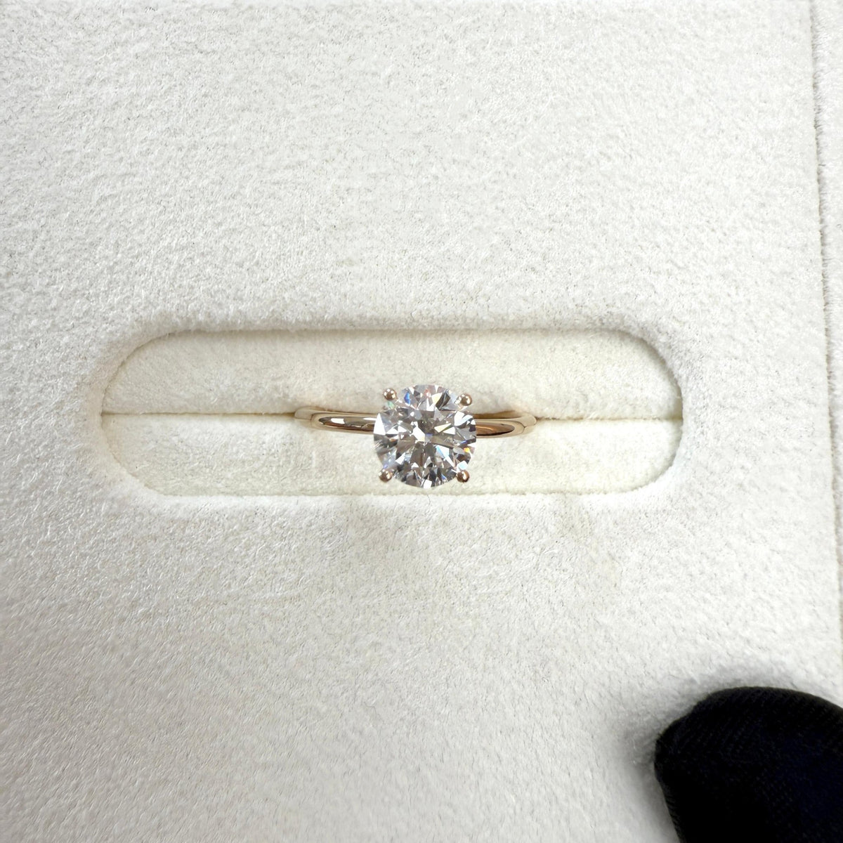 Talia丨2CT Round Lab Grown Diamond Double Hidden Halo Ring - Rings