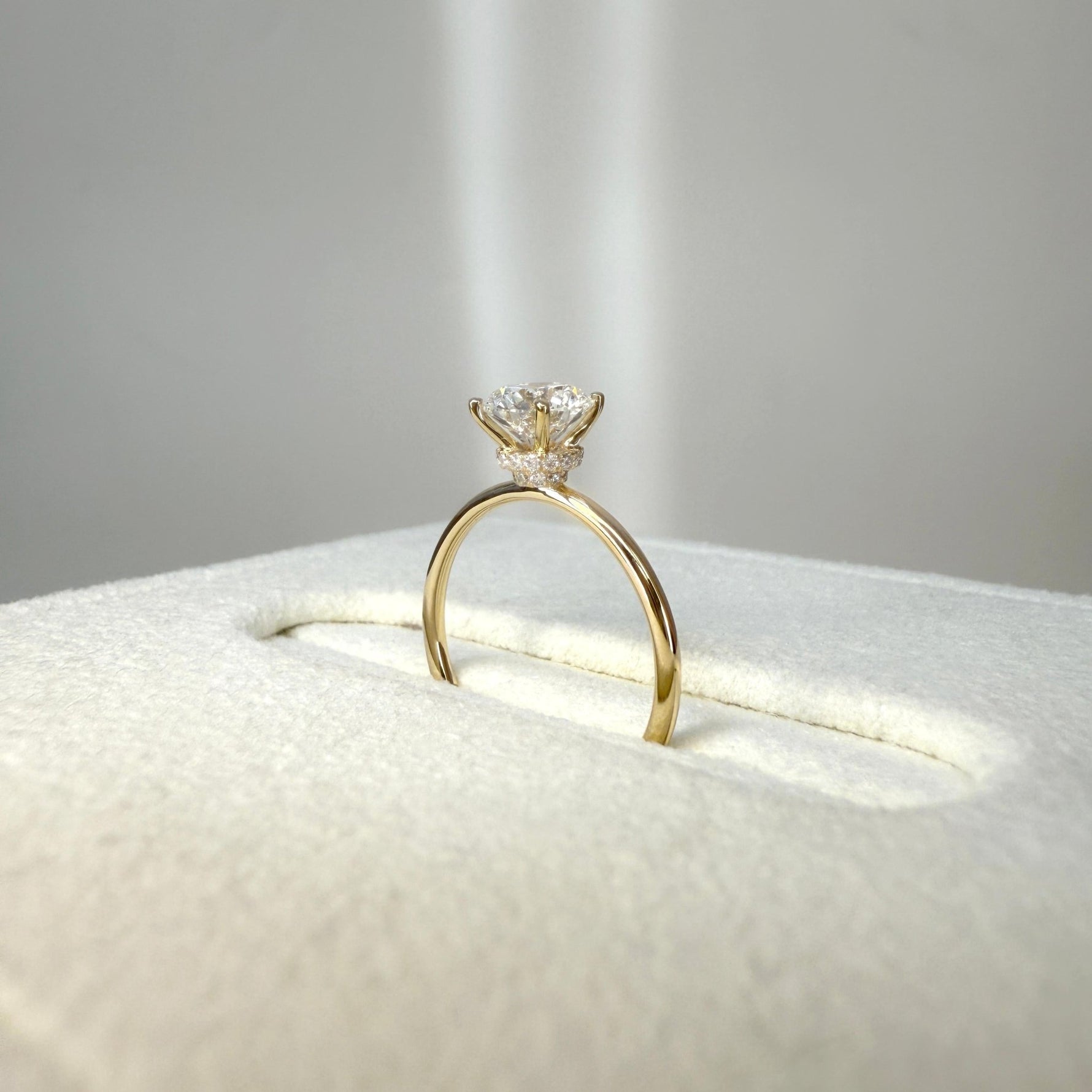 Talia丨2CT Round Lab Grown Diamond Double Hidden Halo Ring - Rings
