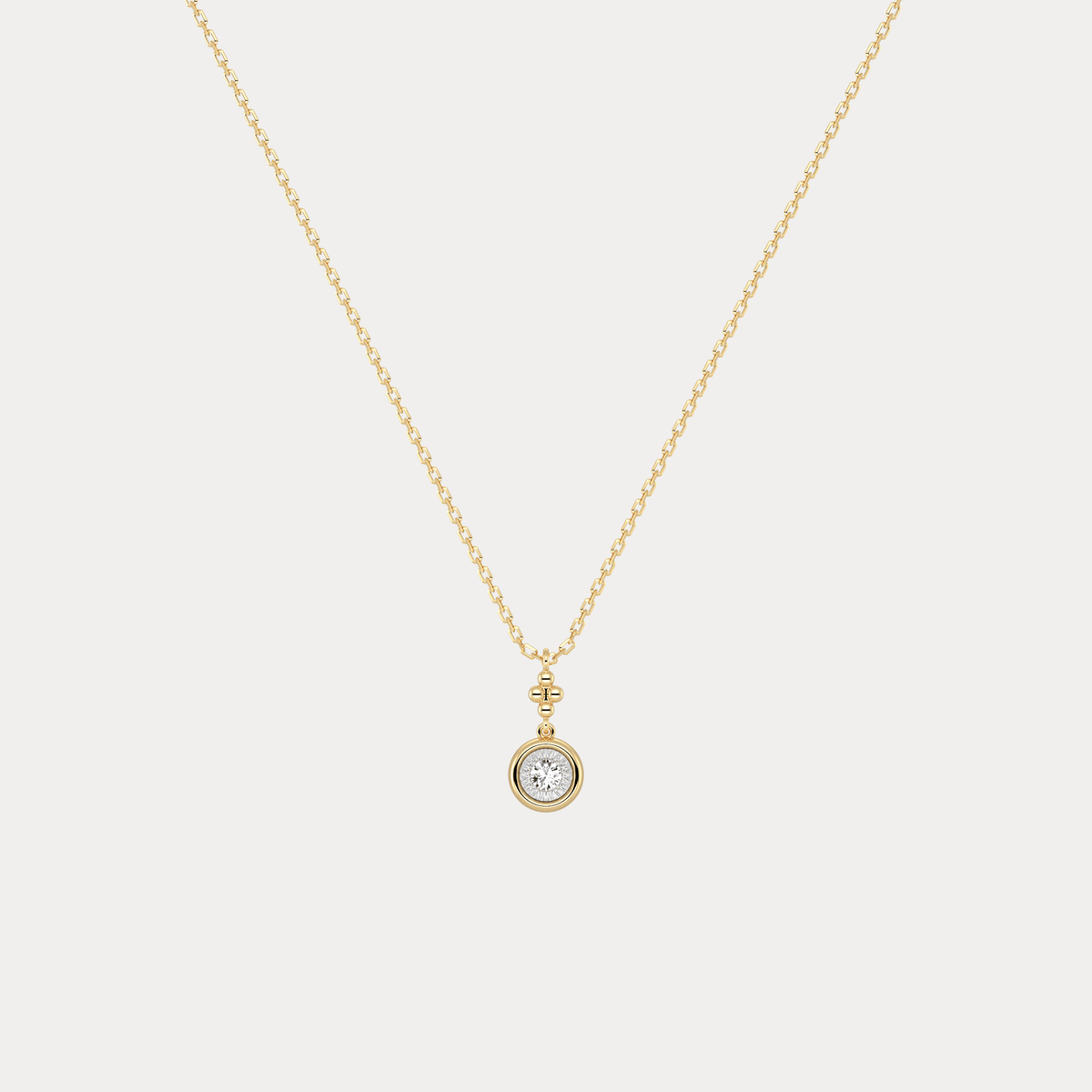 Sterling Silver Lab - Grown Diamond Bezel Pendant Necklace - Necklaces