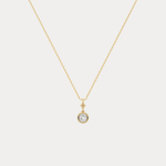 Sterling Silver Lab - Grown Diamond Bezel Pendant Necklace - Necklaces