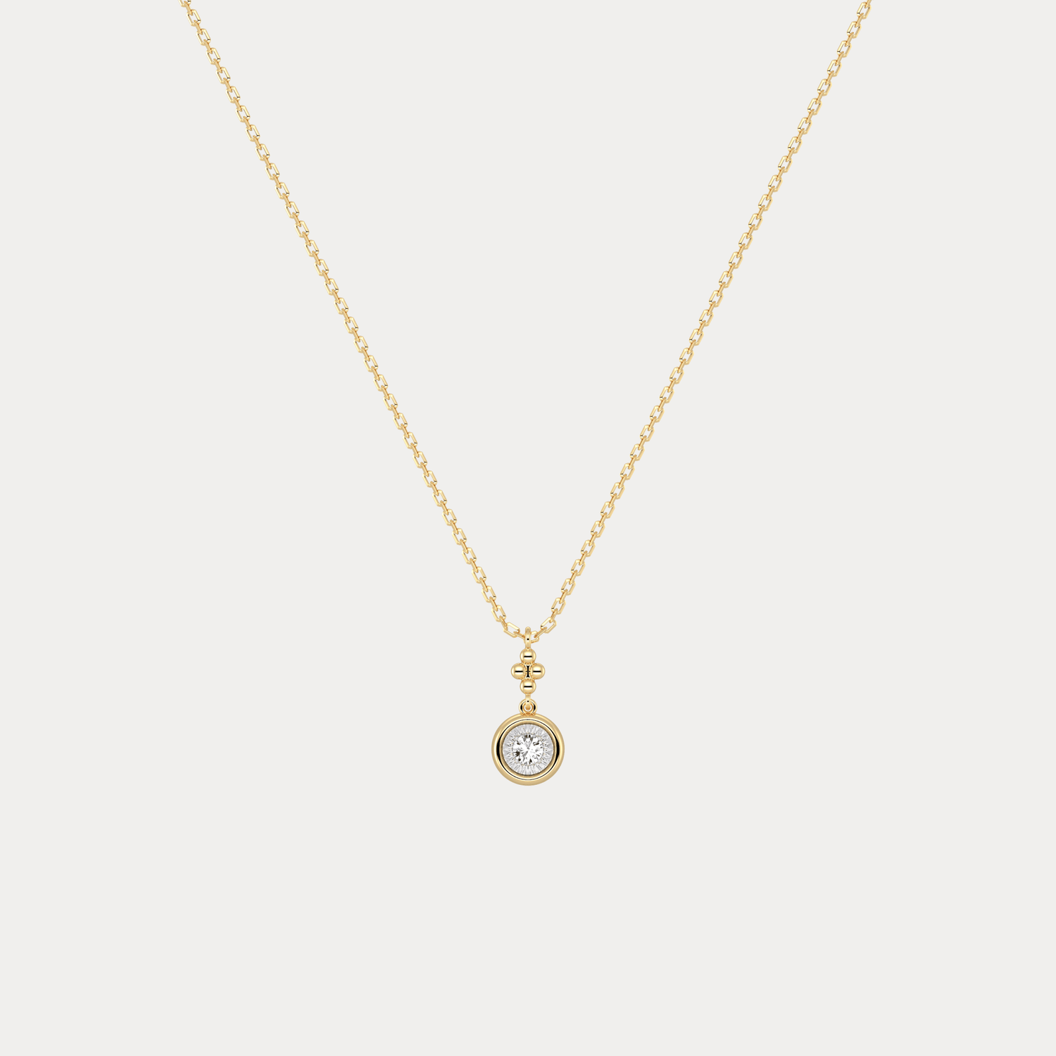 Sterling Silver Lab - Grown Diamond Bezel Pendant Necklace - Necklaces