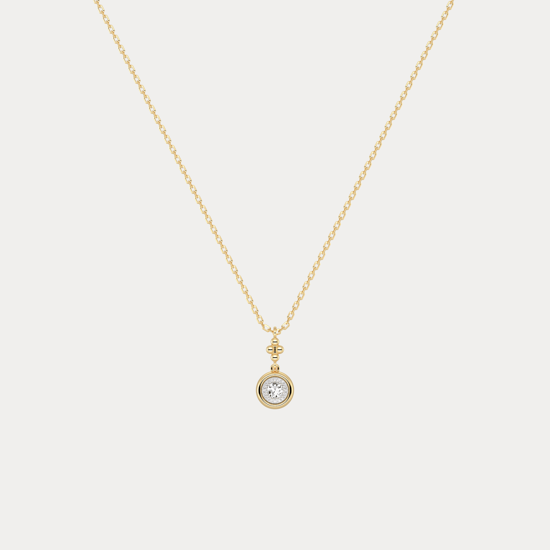 Sterling Silver Lab - Grown Diamond Bezel Pendant Necklace - Necklaces