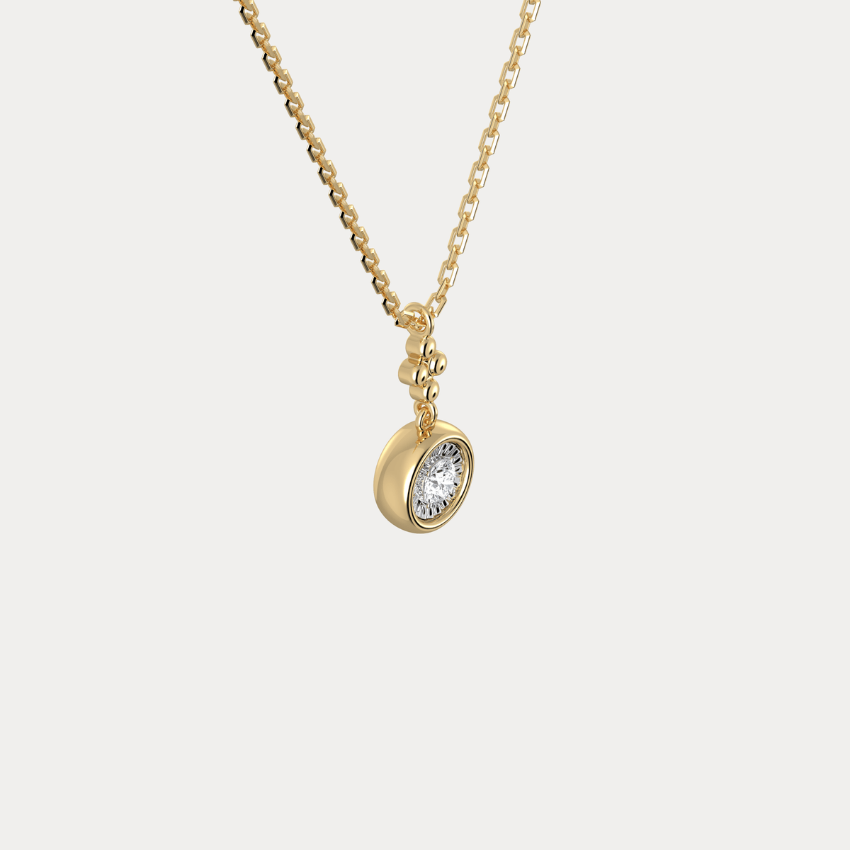 Sterling Silver Lab - Grown Diamond Bezel Pendant Necklace - Necklaces