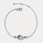 Bezel Set Lab - Grown Diamond Solitaire Chain Bracelet in Sterling Silver - Bracelets