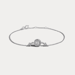 Bezel Set Lab - Grown Diamond Solitaire Chain Bracelet in Sterling Silver - Bracelets