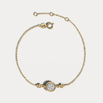 Bezel Set Lab - Grown Diamond Solitaire Chain Bracelet in Sterling Silver - Bracelets