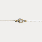 Bezel Set Lab - Grown Diamond Solitaire Chain Bracelet in Sterling Silver - Bracelets