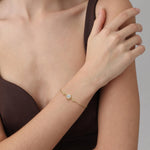 Bezel Set Lab - Grown Diamond Solitaire Chain Bracelet in Sterling Silver - Bracelets