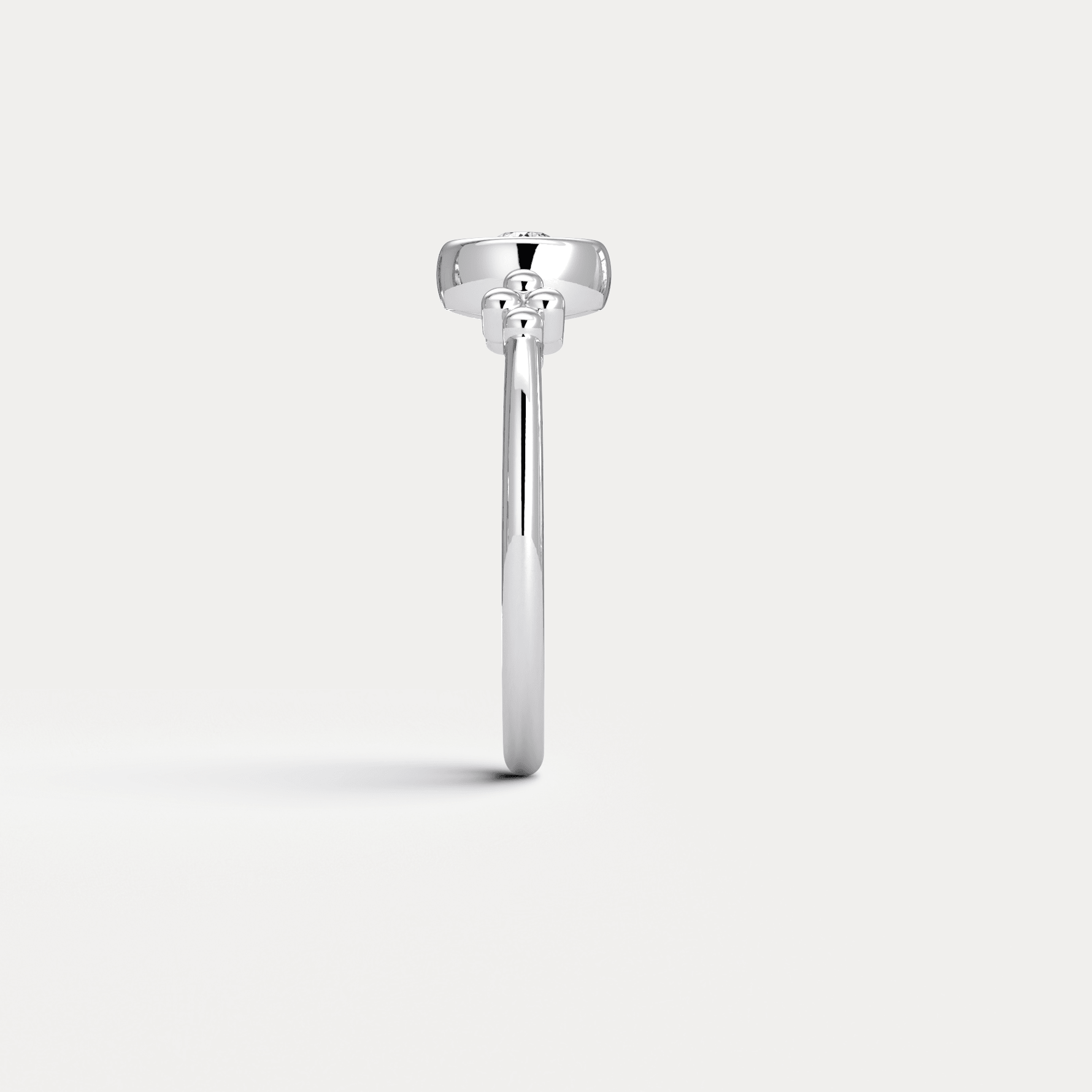 Sterling Silver Bezel Set Lab - Grown Diamond Ring - Rings